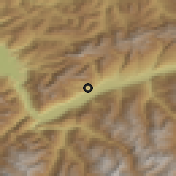 Shaded relief of the 51 km around Chamoson, drawn from the GMTED2010 grid