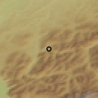 Shaded relief of the 51 km around Charmey, drawn from the GMTED2010 grid