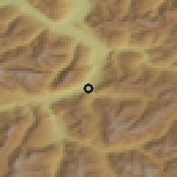 Shaded relief of the 51 km around Chur, drawn from the GMTED2010 grid