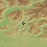 Shaded relief of the 51 km around Collina d'Oro, drawn from the GMTED2010 grid