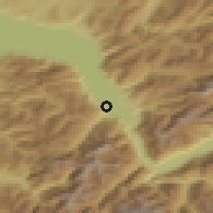 Shaded relief of the 51 km around Collombey-Muraz, drawn from the GMTED2010 grid