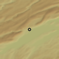Shaded relief of the 51 km around Colombier, drawn from the GMTED2010 grid