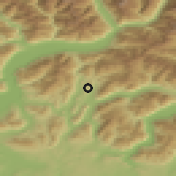 Shaded relief of the 51 km around Comano, drawn from the GMTED2010 grid