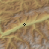 Shaded relief of the 51 km around Conthey, drawn from the GMTED2010 grid