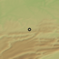 Shaded relief of the 51 km around Courgenay, drawn from the GMTED2010 grid