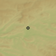 Shaded relief of the 51 km around Dachsen, drawn from the GMTED2010 grid