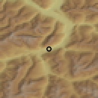 Shaded relief of the 51 km around Domat, drawn from the GMTED2010 grid