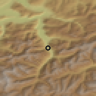 Shaded relief of the 51 km around Erstfeld, drawn from the GMTED2010 grid