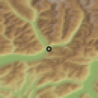 Shaded relief of the 51 km around Arbedo-Castione, drawn from the GMTED2010 grid