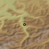 Shaded relief of the 51 km around Flüelen, drawn from the GMTED2010 grid