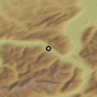 Shaded relief of the 51 km around Flums, drawn from the GMTED2010 grid
