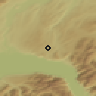 Shaded relief of the 51 km around Forel, drawn from the GMTED2010 grid