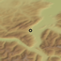 Shaded relief of the 51 km around Gams, drawn from the GMTED2010 grid
