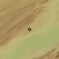 Shaded relief of the 51 km around Gimel, drawn from the GMTED2010 grid