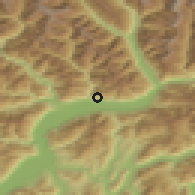 Shaded relief of the 51 km around Gordola, drawn from the GMTED2010 grid