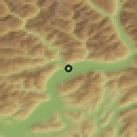 Shaded relief of the 51 km around Ascona, drawn from the GMTED2010 grid