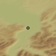 Shaded relief of the 51 km around Au, drawn from the GMTED2010 grid