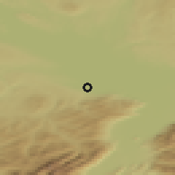 Shaded relief of the 51 km around Horn, drawn from the GMTED2010 grid