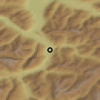 Shaded relief of the 51 km around Igis, drawn from the GMTED2010 grid