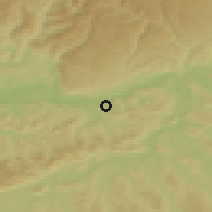 Shaded relief of the 51 km around Kaisten, drawn from the GMTED2010 grid