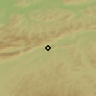 Shaded relief of the 51 km around Kappel, drawn from the GMTED2010 grid
