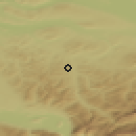 Shaded relief of the 51 km around Kirchberg, drawn from the GMTED2010 grid