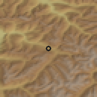 Shaded relief of the 51 km around Klosters-Serneus, drawn from the GMTED2010 grid