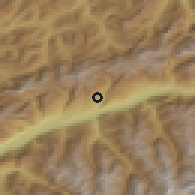 Shaded relief of the 51 km around Ayent, drawn from the GMTED2010 grid