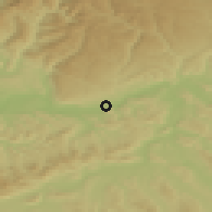 Shaded relief of the 51 km around Laufenburg, drawn from the GMTED2010 grid