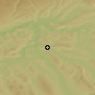 Shaded relief of the 51 km around Baden, drawn from the GMTED2010 grid