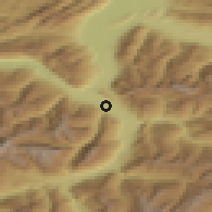 Shaded relief of the 51 km around Bad Ragaz, drawn from the GMTED2010 grid