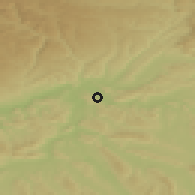 Shaded relief of the 51 km around Bad Zurzach, drawn from the GMTED2010 grid