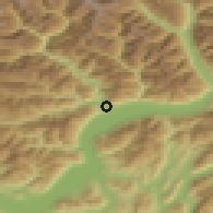 Shaded relief of the 51 km around Losone, drawn from the GMTED2010 grid