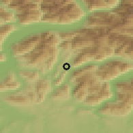 Shaded relief of the 51 km around Lugano, drawn from the GMTED2010 grid