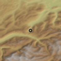 Shaded relief of the 51 km around Lungern, drawn from the GMTED2010 grid
