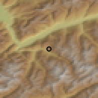 Shaded relief of the 51 km around Bagnes, drawn from the GMTED2010 grid