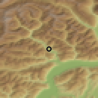 Shaded relief of the 51 km around Maggia, drawn from the GMTED2010 grid