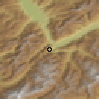 Shaded relief of the 51 km around Martigny-Combe, drawn from the GMTED2010 grid