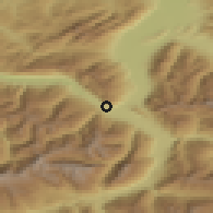 Shaded relief of the 51 km around Mels, drawn from the GMTED2010 grid