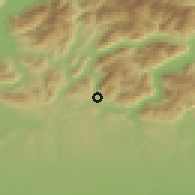Shaded relief of the 51 km around Mendrisio, drawn from the GMTED2010 grid