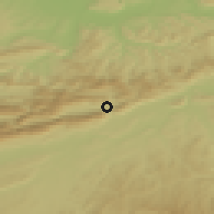 Shaded relief of the 51 km around Balsthal, drawn from the GMTED2010 grid