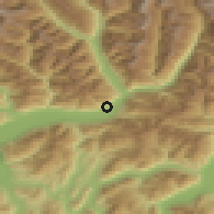 Shaded relief of the 51 km around Monte Carasso, drawn from the GMTED2010 grid