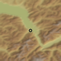 Shaded relief of the 51 km around Monthey, drawn from the GMTED2010 grid