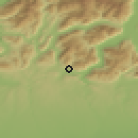 Shaded relief of the 51 km around Morbio Inferiore, drawn from the GMTED2010 grid