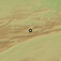 Shaded relief of the 51 km around Moutier, drawn from the GMTED2010 grid