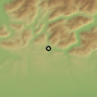 Shaded relief of the 51 km around Novazzano, drawn from the GMTED2010 grid