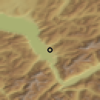 Shaded relief of the 51 km around Ollon, drawn from the GMTED2010 grid