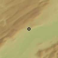 Shaded relief of the 51 km around Begnins, drawn from the GMTED2010 grid