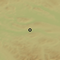 Shaded relief of the 51 km around Pfyn, drawn from the GMTED2010 grid