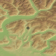 Shaded relief of the 51 km around Ponte Capriasca, drawn from the GMTED2010 grid
